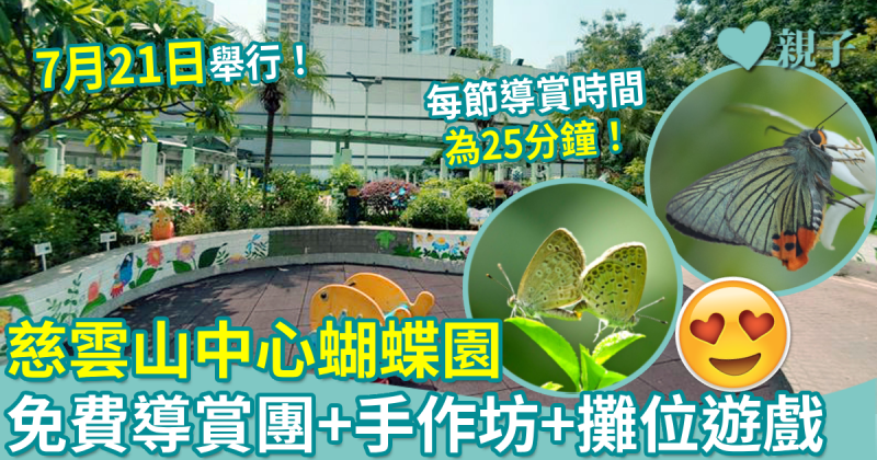 暑假好去處｜都市賞蝶秘境　慈雲山中心蝴蝶園導賞活動