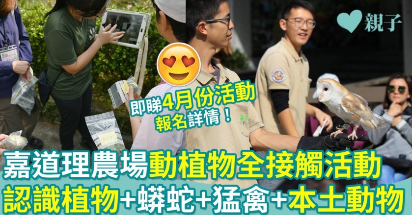 親子好去處｜嘉道理農場動植物全接觸活動　認識植物+猛禽+本土動物