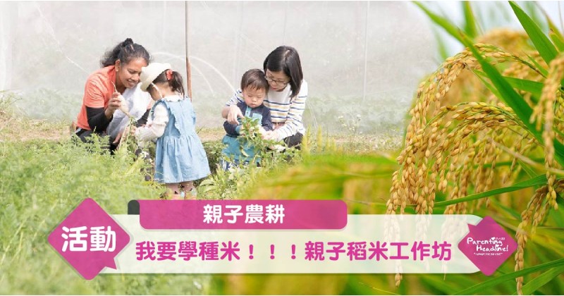 【親子農耕】我要學種米！！！──親子稻米工作坊